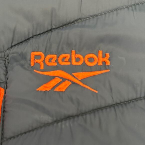 Reebok Kids 14/16 Charcoal and Orange Puffer Jacket - Picture 4 of 8